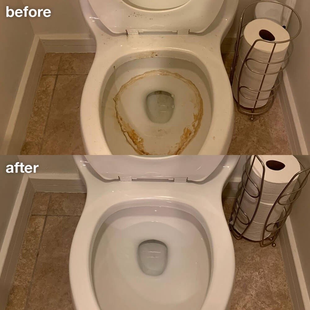 Before and after deep cleaning in Katy, TX